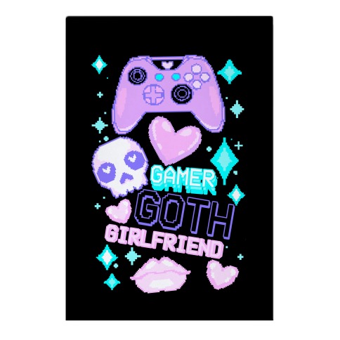 Gamer Goth Girlfriend Garden Flag