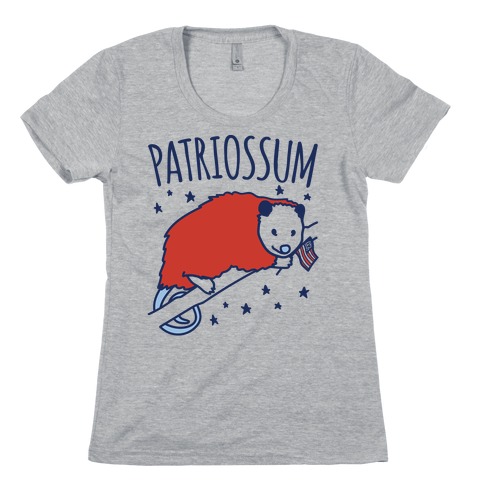 Patriossum Patriotic Opossum Parody Womens T-Shirt