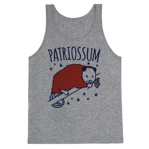 Patriossum Patriotic Opossum Parody Tank Top