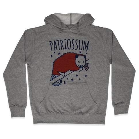 Patriossum Patriotic Opossum Parody Hooded Sweatshirt