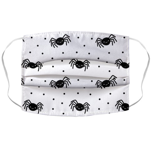 Cute Spider Pattern (White) Accordion Face Mask
