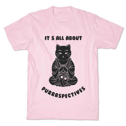 It's All About Purrrspectives (black) T-Shirt