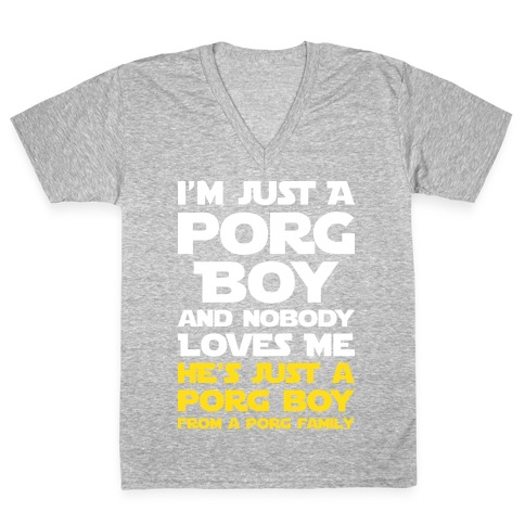I'm Just A Porg Boy V-Neck Tee Shirt