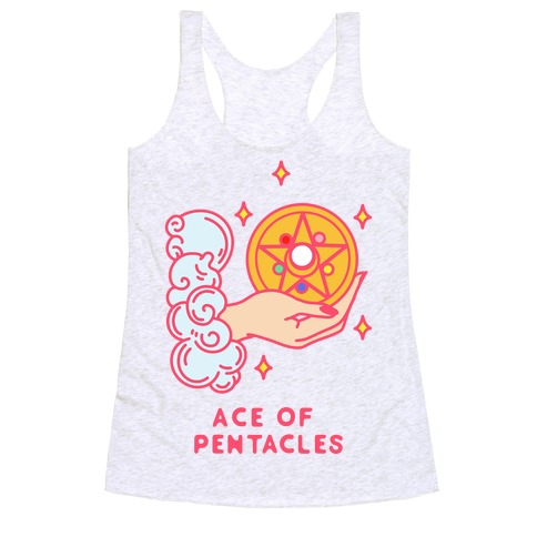 Ace of Pentacles Transformation Brooch Racerback Tank Top