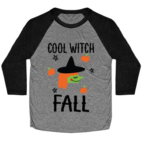 Cool Witch Fall Baseball Tee