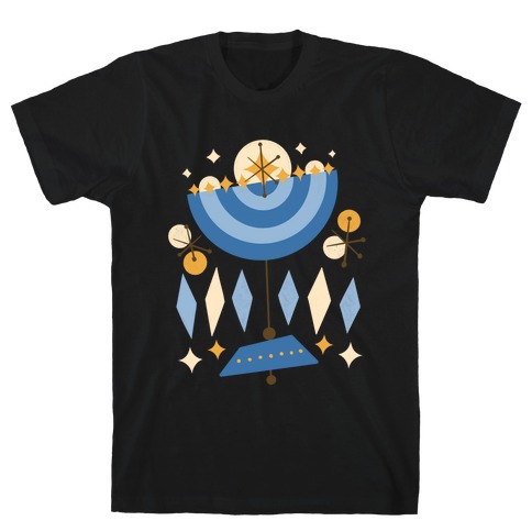 Mid-Century Modern Menorah (Hanukkah) T-Shirt