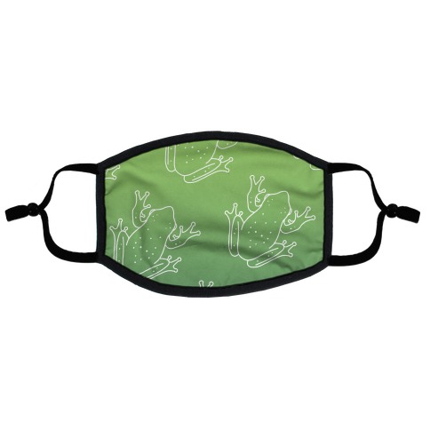 Froggy Green Gradient Flat Face Mask