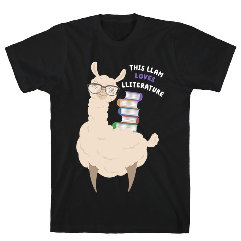 This Llam Loves Lliterature T-Shirt