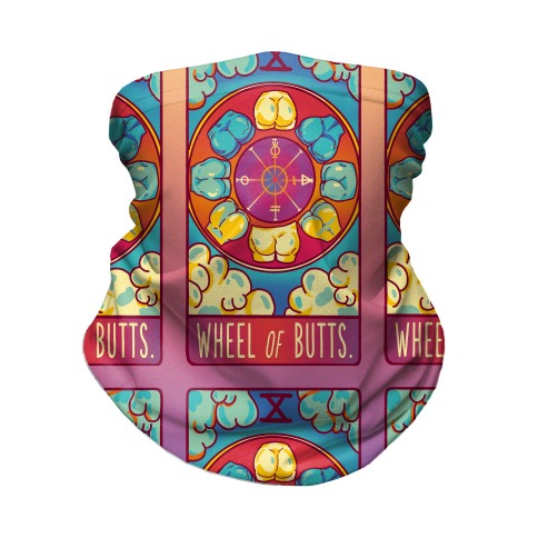 Wheel of Butts Tarot Neck Gaiter