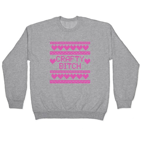 Light Pink Crafty Bitch Knitting Pattern Pullover