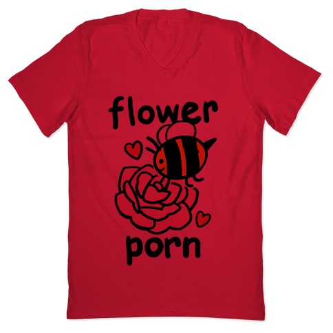 484px x 484px - Flower Porn V-Neck Tee | LookHUMAN