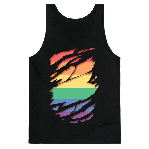 Ripped Shirt: Gay Pride Tank Top