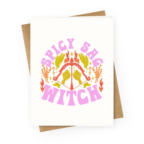 Spicy Sag Witch Greeting Card
