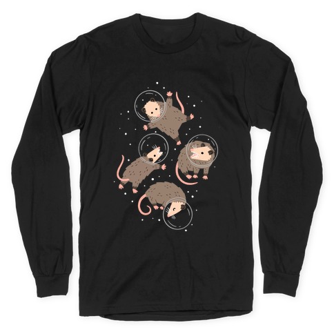 Opossums In Space Long Sleeve T-Shirt