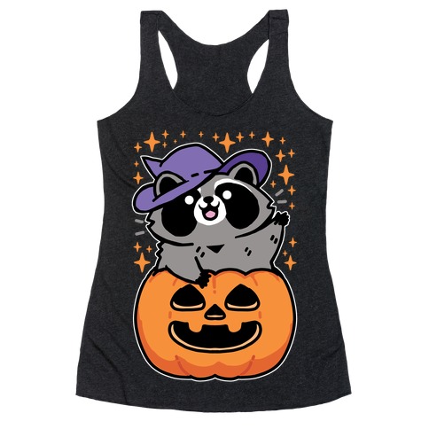 Cute Halloween Raccoon Racerback Tank Top