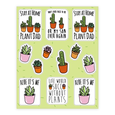 Plant Parent Sticker Sheet Stickers and Decal Sheet