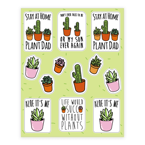 Plant Parent Sticker  Sheet  Sticker  Decal  Sheets  HUMAN