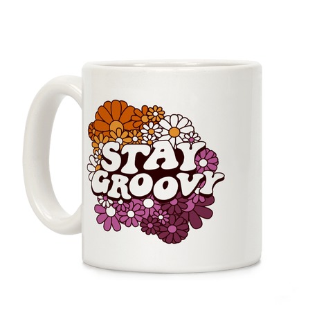 Groovy Flowers Coffee Tumbler