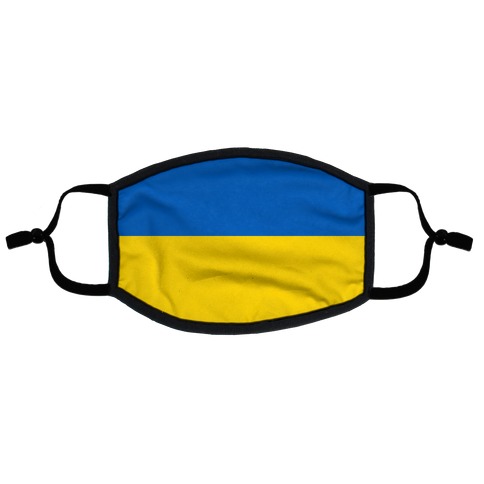 Flag Of Ukraine Flat Face Mask