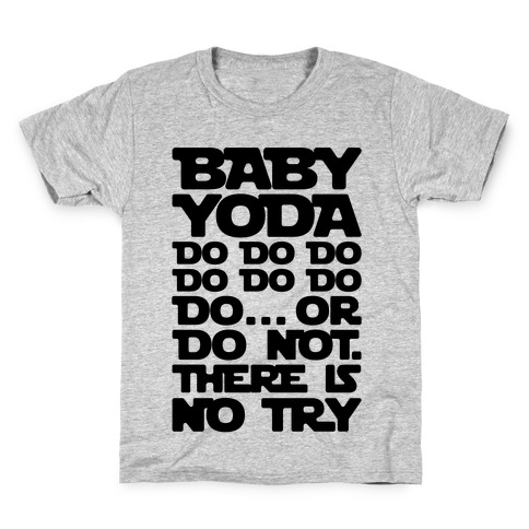 Baby Yoda Baby Shark Parody Kids T-Shirt