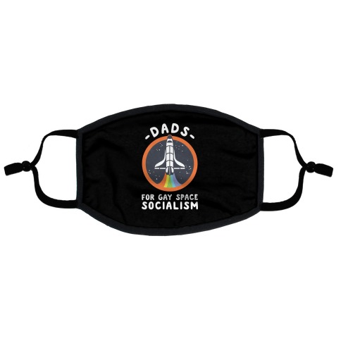 Dads For Gay Space Socialism Flat Face Mask