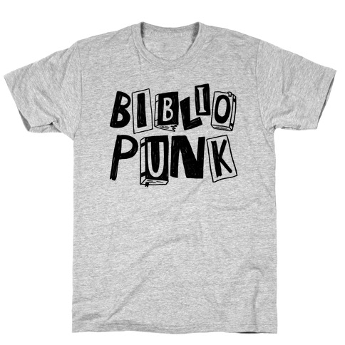 Bibliopunk Text T-Shirt