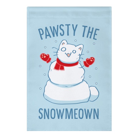 Pawsty The Snowmeown Garden Flag