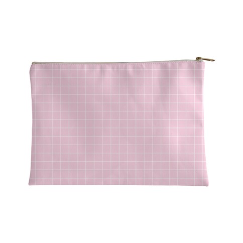 Pink Grid Accessory Bag