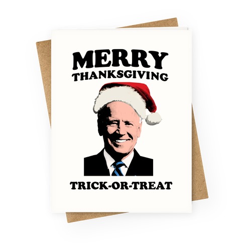 Merry Thanksgiving, Trick or Treat Greeting Card
