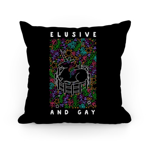 Elusive And Gay Unicorn  Pillow