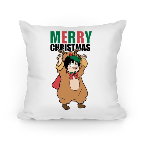 Deku Reindeer Christmas Parody Pillow