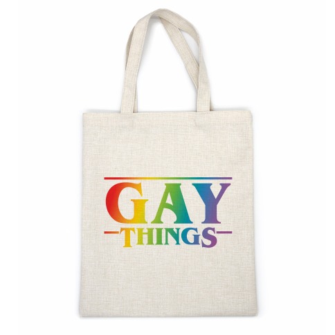 Gay Things (Rainbow Solid Font) Casual Tote