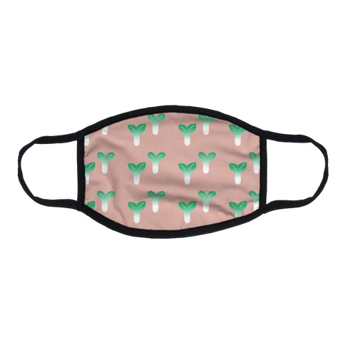 Little Sprouts Pink Pattern Flat Face Mask
