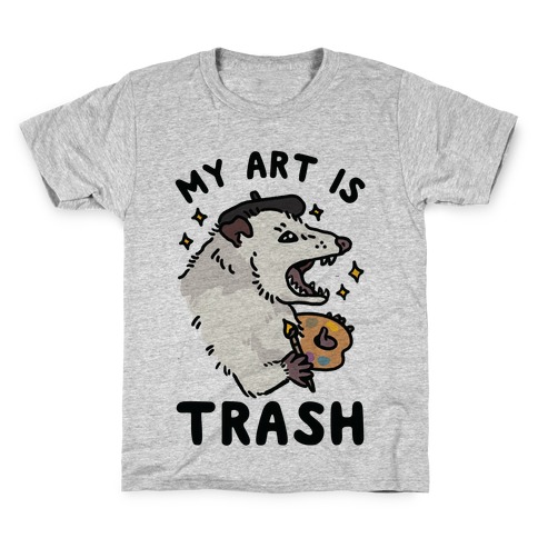 My Art is Trash Possum Kids T-Shirt