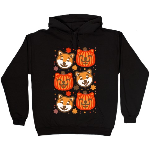 Shiba Inu Pumpkins Hooded Sweatshirt