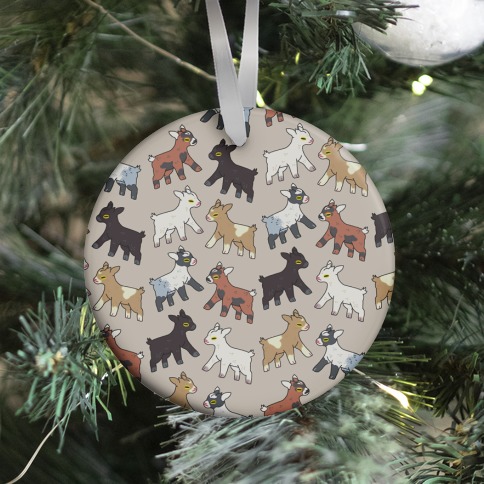 Baby Goats On Baby Goats Pattern Ornament