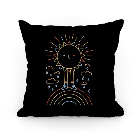 Solar Power Rainbow Pillow