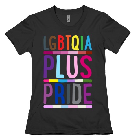 LGBTQIA Plus Pride White Print Womens T-Shirt
