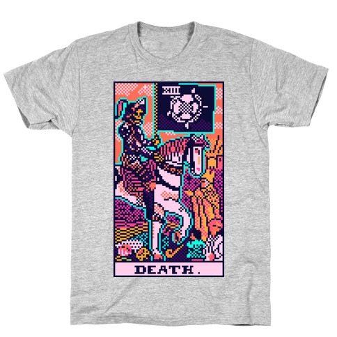 Pixelated Death Tarot Card T-Shirt