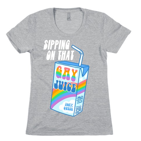 Gay Juice Juice Box Womens T-Shirt