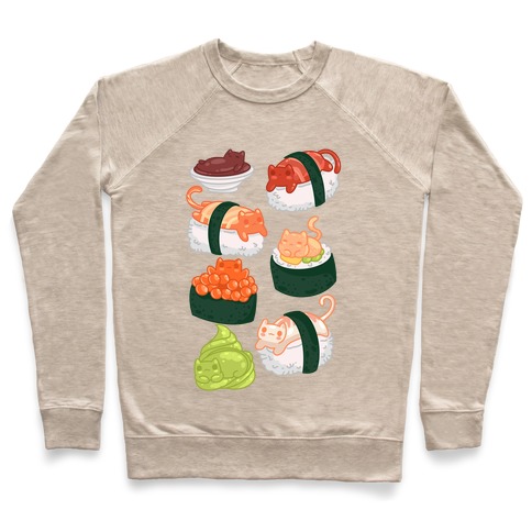 Sushi Cats Pattern Pullover