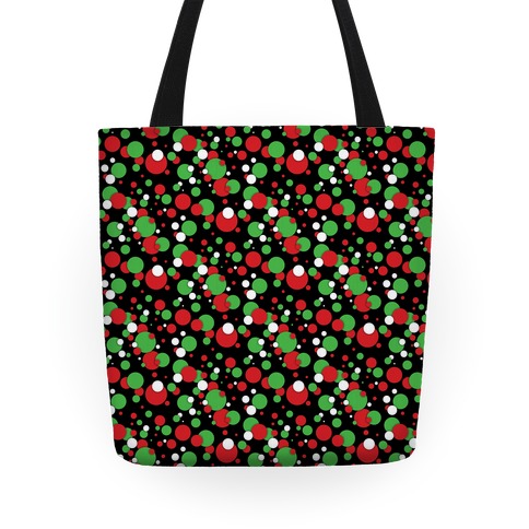 Red And Green Holiday Confetti Tote