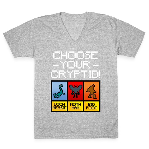 Choose Your Cryptid V-Neck Tee Shirt