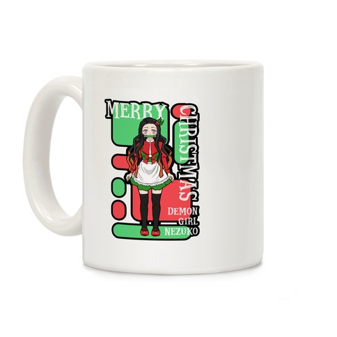 Merry Christmas Demon Girl Nezuko Coffee Mug
