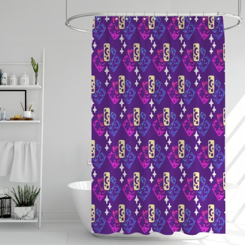 Sparkle Deck Tarot Card Pattern Shower Curtain