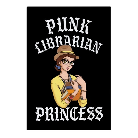 Punk Librarian Princess Garden Flag