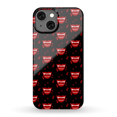 Red Vampire Lips Pattern Phone Case