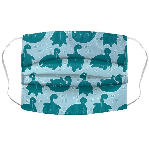 Cute Nessie Pattern Accordion Face Mask
