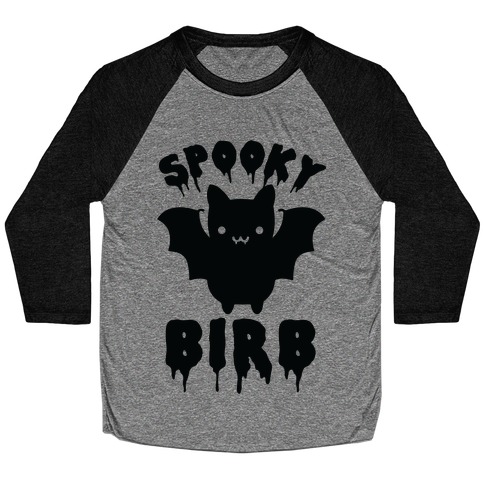 Spooky Birb Bat Baseball Tee
