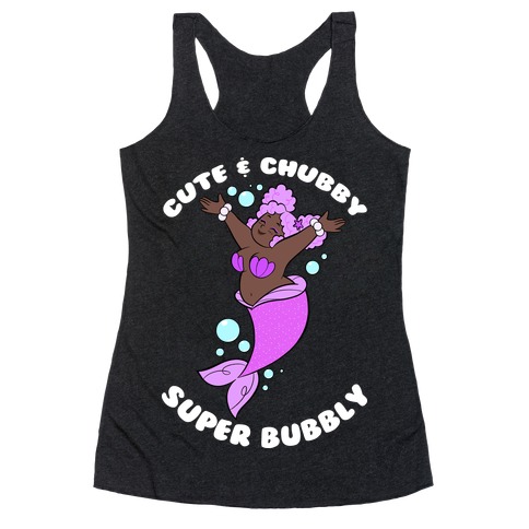 Cute & Chubby Super Bubbly Purple Racerback Tank Top